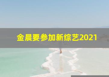 金晨要参加新综艺2021