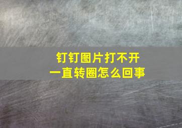 钉钉图片打不开一直转圈怎么回事