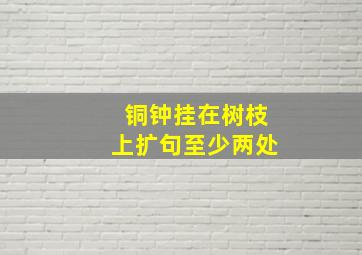 铜钟挂在树枝上扩句至少两处