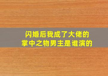 闪婚后我成了大佬的掌中之物男主是谁演的