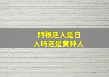 阿根廷人是白人吗还是黄种人