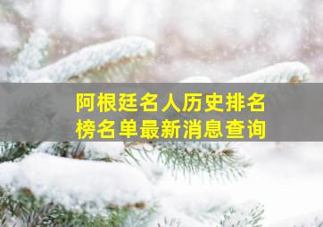 阿根廷名人历史排名榜名单最新消息查询