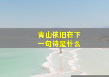 青山依旧在下一句诗是什么