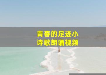 青春的足迹小诗歌朗诵视频