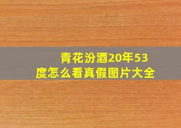 青花汾酒20年53度怎么看真假图片大全