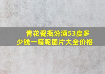 青花瓷瓶汾酒53度多少钱一箱呢图片大全价格