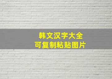 韩文汉字大全可复制粘贴图片