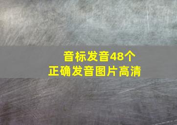 音标发音48个正确发音图片高清