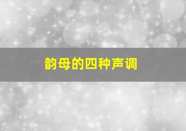 韵母的四种声调