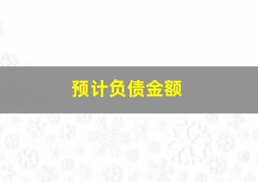 预计负债金额