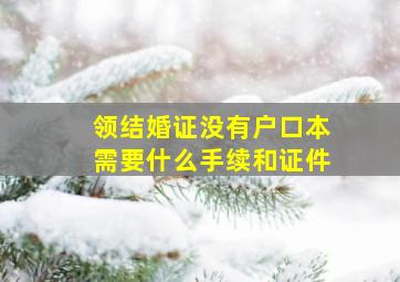 领结婚证没有户口本需要什么手续和证件