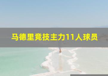 马德里竞技主力11人球员