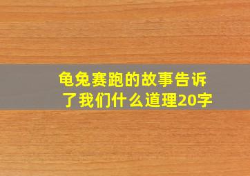 龟兔赛跑的故事告诉了我们什么道理20字